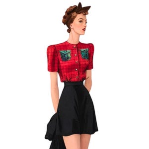 PDF - Vintage Inspired 1940&#39;s Style Sewing Pattern: Betty Shorts, Side Pockets, Waist 26&quot;-34&quot;(66cm-86cm)- Instantly Print at Home