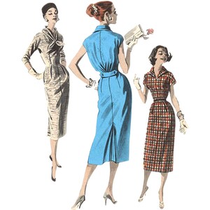 Vintage 1950's Sewing Pattern: Dress With Blouson Back - Bust 36” (91cm)
