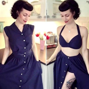 PDF - Vintage 1940's Sewing Pattern: Four Piece Bikini, Shorts, Beachwear Outfit & Pin Up - Bust 32” (81.3cm) - Download