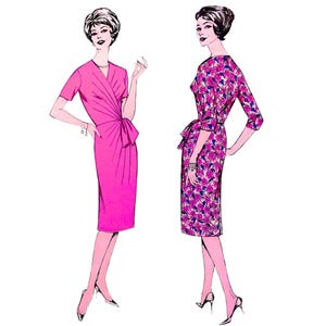 Vintage 1950s Sewing Pattern – Dress, Midi, Sun-Ray Design - Bust 42” (106.7cm)