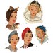 Vintage 1940's/50's Sewing Pattern: Ladies' Elegant Chic Cloche Hats Millinery - Head Size 23” (58.4cm) 