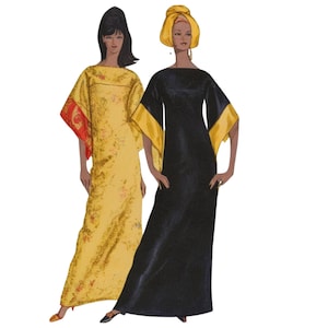 PDF - Patrón de costura vintage de los años 60, bata - Busto: 32&quot; (81 cm) - Descargar