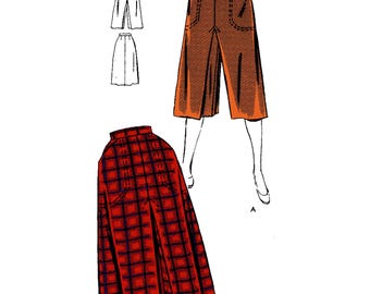 Vintage 1940s Schnittmuster - Culotte & Rock - Taille: 81 cm