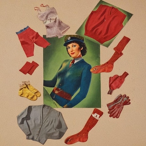 PDF - Vintage breipatroon jaren 30/40 - WO2 servicebenodigdheden voor vrouwen - direct thuis afdrukken