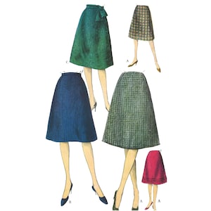 Vintage 1960&#39;s Sewing Pattern; Vogue Easy To Make Flared Skirt - Waist 26&quot; (66cm)