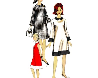 1960s Sewing Pattern, “Easy to Make” Dress - Bust: 34” (86cm)