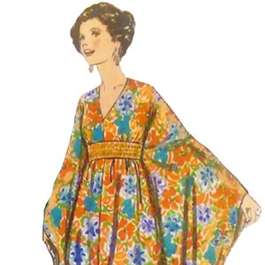 PDF motif vintage des années 1960 Maxi caftan de loisirs Buste : 34 à 36 po. 86,4 cm à 91,4 cm Télécharger image 4