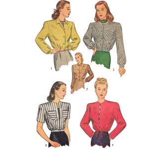 PDF - Cartamodello per giacca Jill Lumber anni '40: Land Girl, busto 33-43,5" (84 cm-111 cm), taglie multiple - Scarica