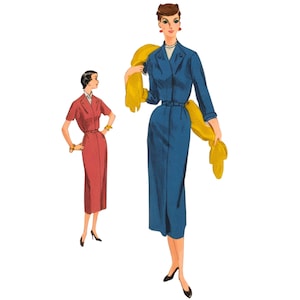 Vintage 1950s Sewing Pattern, Women&#39;s Slim Fit Dress - Bust 32&quot; (81.3cm)