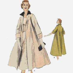 PDF - Molde de Costura dos Anos 50: Modelo Especial - Casaco Clutch/Bay - Busto 86,4 cm (34") - Baixar