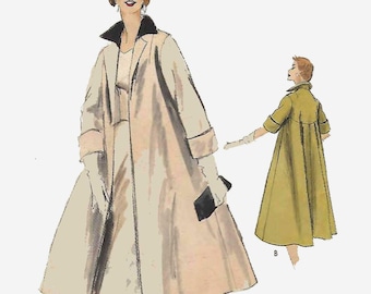 PDF -  1950's Sewing Pattern: Special Design - Clutch / Swing Coat  - Bust 34” (86.4cm) - Download