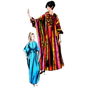 PDF - 1960s Sewing Pattern, Easy to Make Robe – Bust: 30-44&quot; (76-111.8 cm) - Download