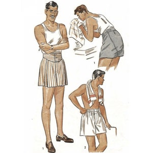 Buy Vintage 1940's Sewing Pattern Men's Jockey Shorts Boxer Shorts  Multi-sizes Online in India 