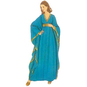 PDF motif vintage des années 1960 Maxi caftan de loisirs Buste : 34 à 36 po. 86,4 cm à 91,4 cm Télécharger image 2