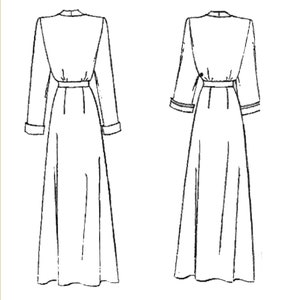 Vintage 1930s Sewing Pattern: Housecoat, Robe, Dressing Gown Bust 32 81 ...