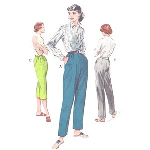 1950s Pattern, Women's Slacks, Pants