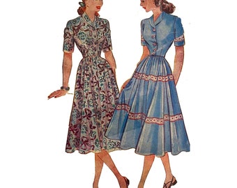 PDF - Vintage 1940s Knitting Pattern, Women's Sweater, Twin Set -  Bust 34