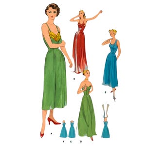 Vintage 1940s Pattern, Women&#39;s Slip Dress - Bust 36&quot;(91cm)