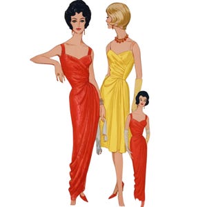 Vintage 1960&#39;s Sewing Pattern: Cocktail Dress, Evening Dress, Prom Dress - Bust 36” (91.4cm)