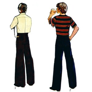 Vintage Geometric Pattern 1970s Trousers - W28 L31