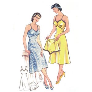 Vintage 1940s Pattern – Slip & Knickers - Bust: 38” (96.5cm)