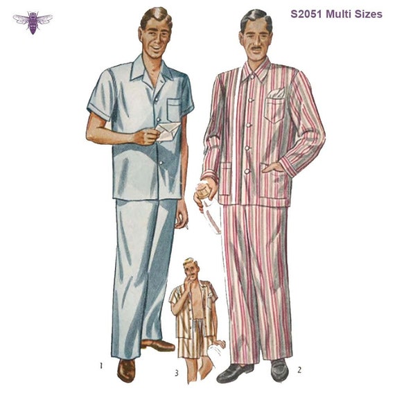 Vintage 1950's Sewing Pattern: Men's Pyjamas Medium | Etsy