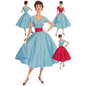 PDF - Vintage 1950's Sewing Pattern: Skirt, Blouse & Cummerbund - Bust 32” (81.3cm) - Instantly Print at Home