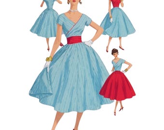 PDF - Vintage 1950&#39;s Sewing Pattern: Skirt, Blouse & Cummerbund - Bust 32” (81.3cm) - Instantly Print at Home