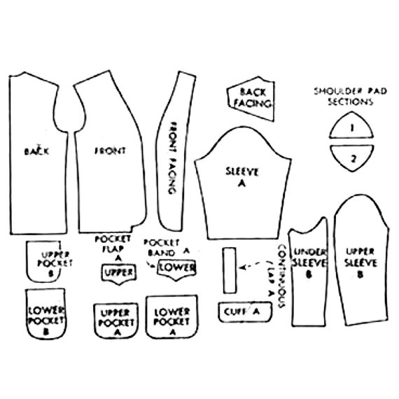 PDF Vintage 1940 s Sewing Pattern Men s Sports Jacket Chest 38 40 96.5cm 101.6cm Instantly Print at Home Etsy