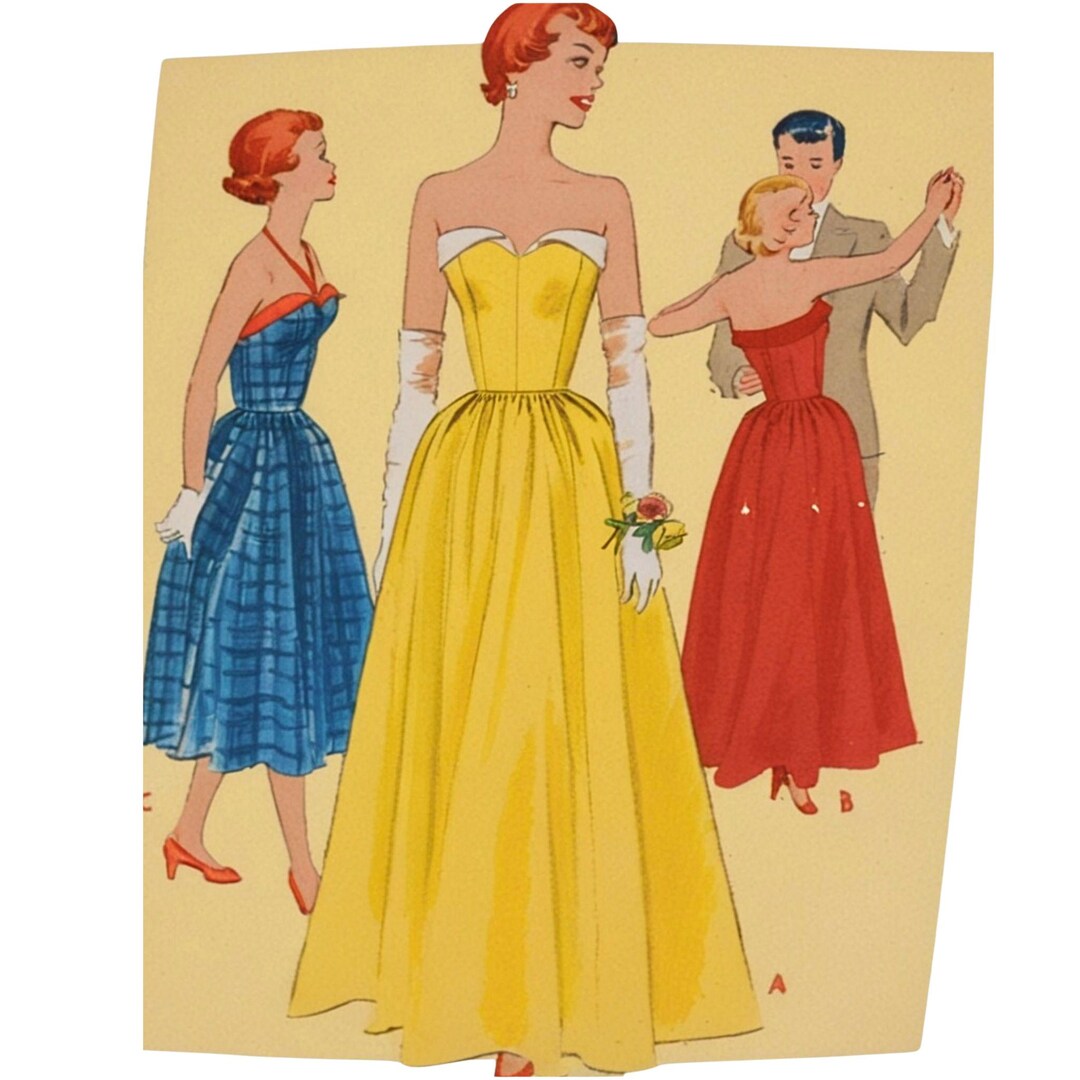 Vintage 1950's Sewing Pattern: Women's Strap/strapless