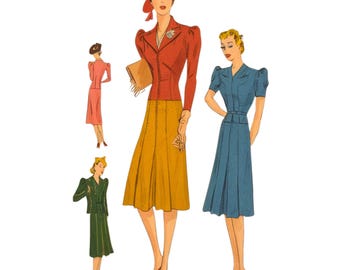 Motif vintage des années 30 Costume trois pièces pour femme 91