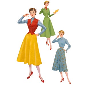Vintage 1950s Pattern – Waistcoat, Weskitt & Skirt - Waist: 32” (81.3cm)