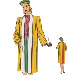 Vintage 1940&#39;s Vintage Sewing Pattern: Women&#39;s Home Front Coat and Jacket - Bust 37” (94cm)