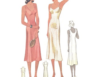 PDF - Vintage 1930s Sewing Pattern, Negligee Slip - Bust: 36” (91.5cm) - Download