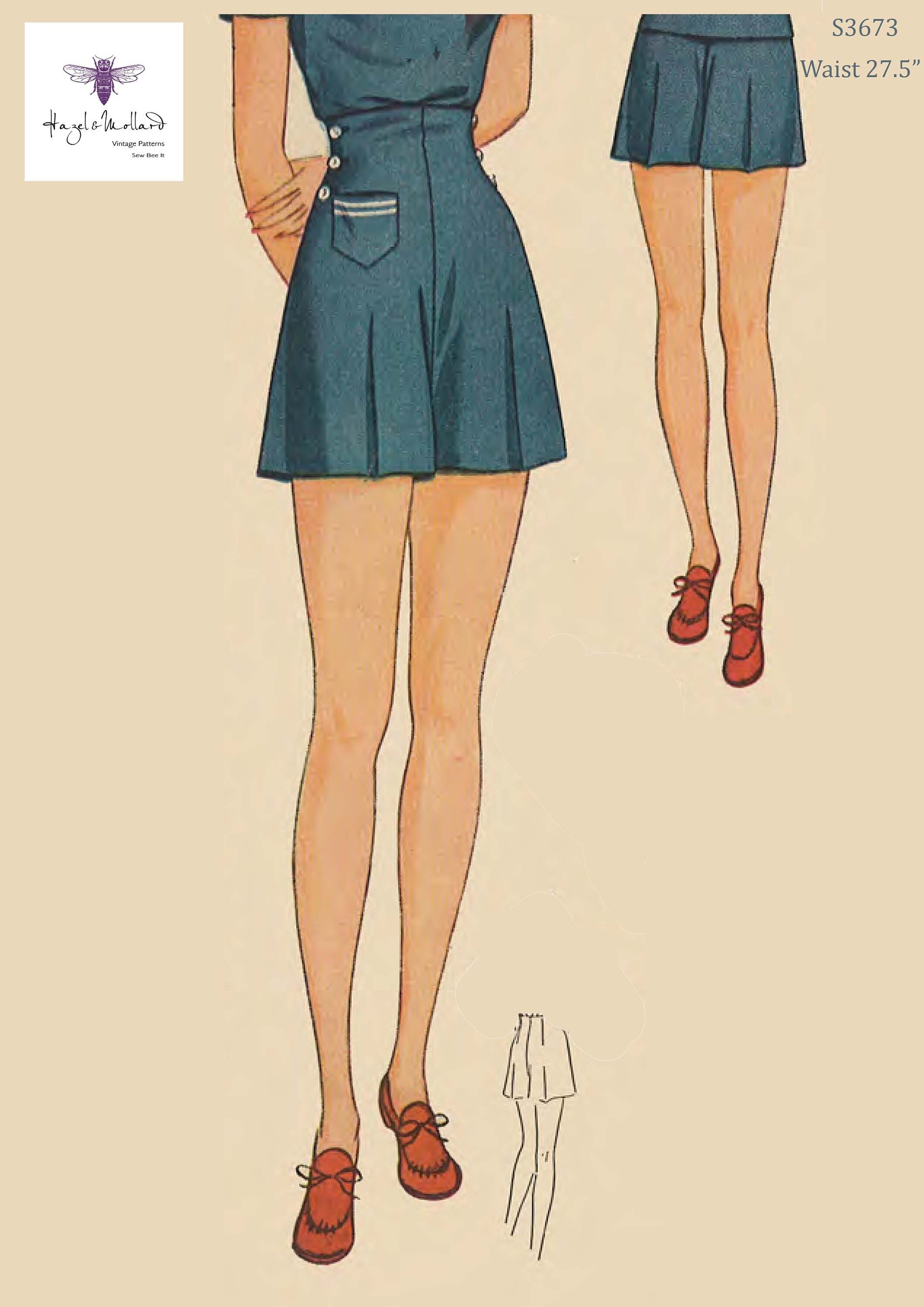 1940 S Vintage Sewing Pattern High Waist Sailor Shorts Etsy 1940 S Vintage Sewing Pattern High Waist Sailor Shorts Etsy