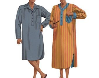 Vintage 1940&#39;s Vintage Sewing Pattern: Regulation Men&#39;s Nightshirt - Various sizes Available