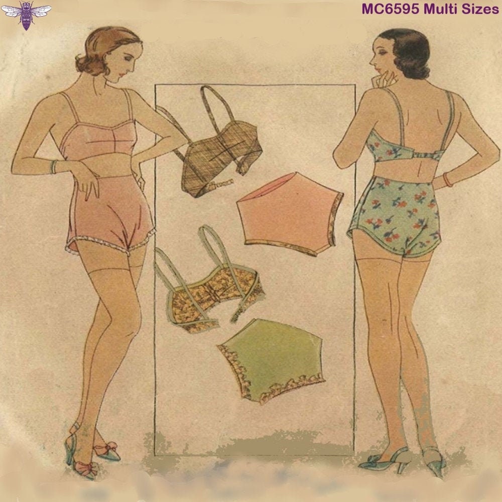 PDF Bust 34 86.4cm Vintage 1940/'s Bra Pattern: Women/'s Brassier -Instantly Print at Home