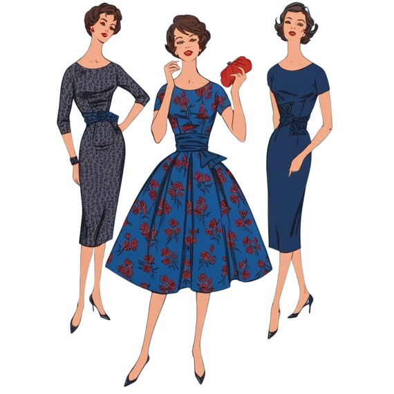 Patron De Couture Vintage Années 1950 Robe B34 Par Modes Royale – Réf. R787 – Neuf, Non Découpé