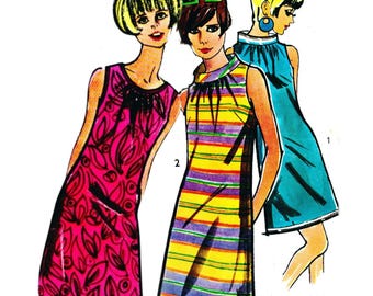 Vintage 1960s Sewing Pattern, Sleevless Dress - Bust: 38” (96.5cm)