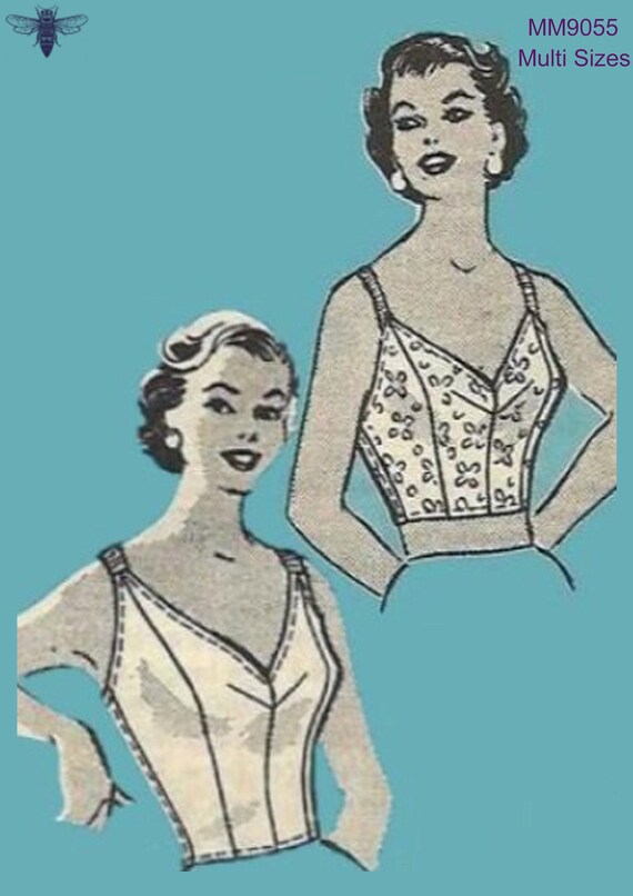 PDF Bust 34 86.4cm Vintage 1940/'s Bra Pattern: Women/'s Brassier -Instantly Print at Home