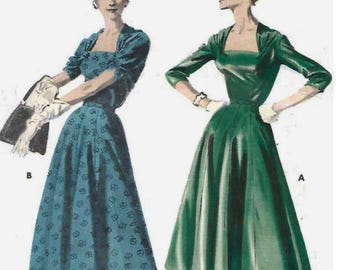 PDF – Vintage-Schnittmuster aus den 1950er-Jahren: Rockabilly-Kleid in vielseitiger Passform – Brustumfang 91 cm (36 Zoll) – Download