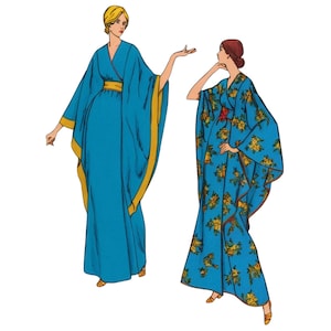Vintage 1970s Sewing Patter, Caftan, Mui Mui - Bust: 38” (97cm)