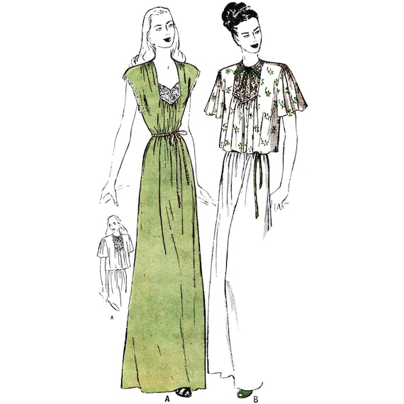 PDF - 1940s Pattern Classic Tea Dress - Bust 34 (86.4cm) - Instantly –  Vintage Sewing Pattern Company