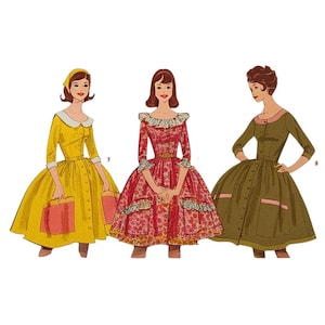 Vintage 1950s Sewing Pattern: Rockabilly, Bridgitte Bardot Dress - Bust 31.5” (80cm)