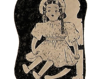 1930年代のヴィンテージ裁縫パターン：子供用ぬいぐるみ - 高さ14
