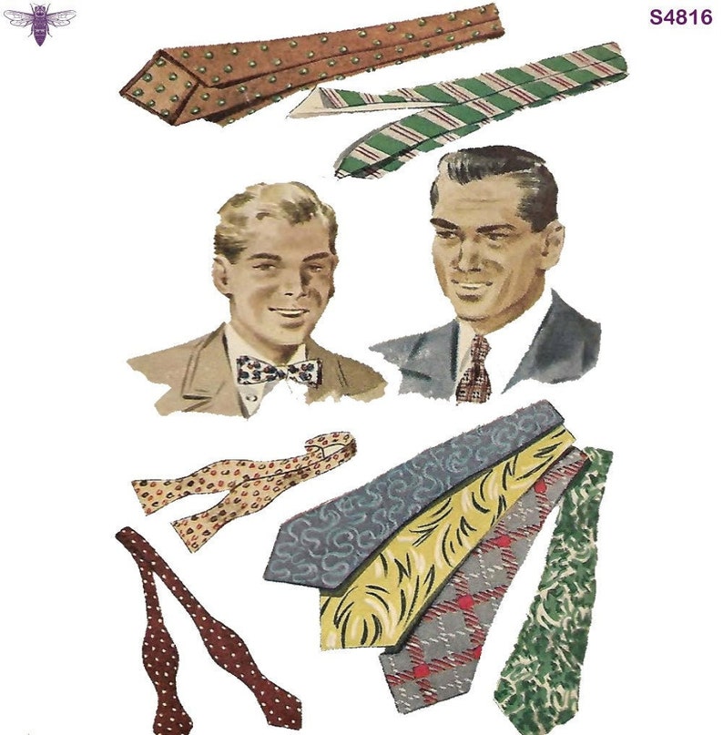 1940s Sewing Patterns – Dresses, Overalls, Lingerie etc     PDF - Vintage 1940s Sewing Pattern Debonair Mens & Boys Ties - Instantly Print at Home $9.67 AT vintagedancer.com