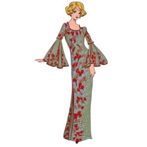 PDF - Vintage 1970s Pattern – Bust 34” (86.4cm)  Instantly Print at Home