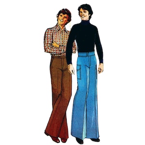 Vintage Geometric Pattern 1970s Trousers - W28 L31 main image 1