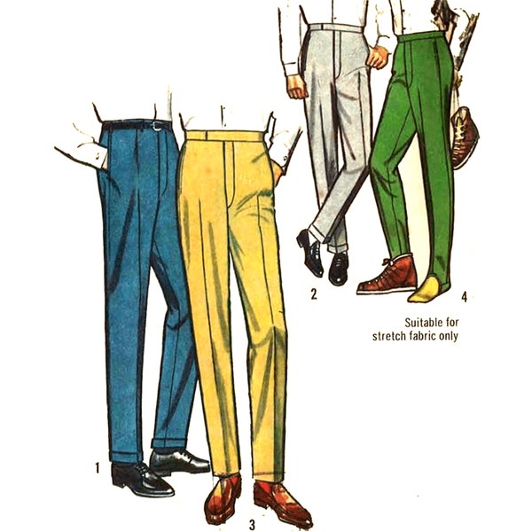 Mens Trouser Pattern Etsy