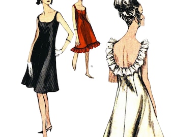 Vintage 1960s Sewing Pattern, Semi-Fitted Evening Dress - Bust: 38” (96cm)